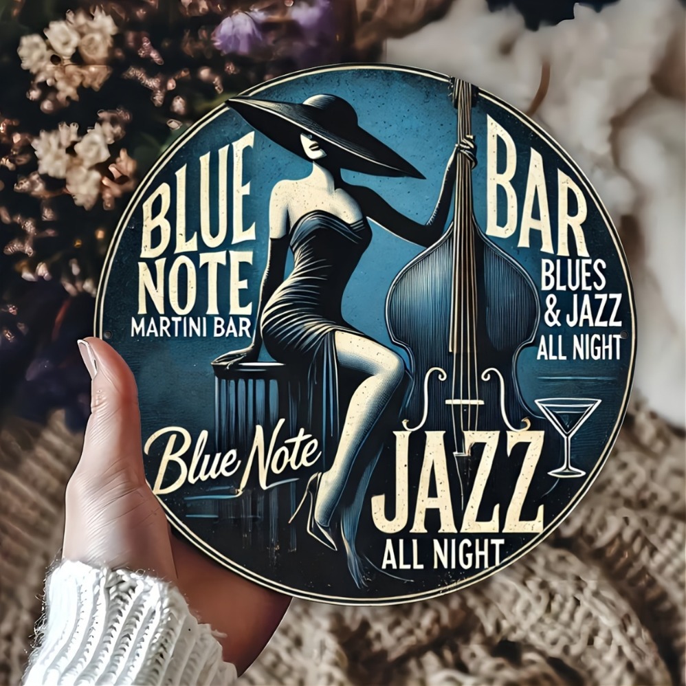 Vintage Collectible Plates - Blue Note Jazz Martini Bar Arte