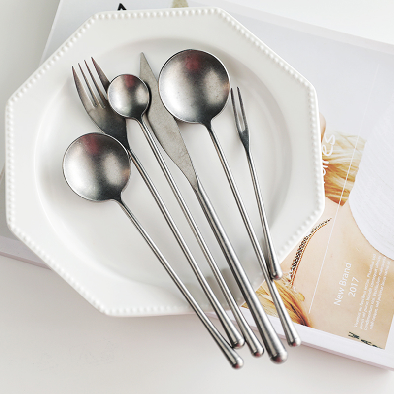 Vintage Collectible Spoons - Juego de cubiertos Retro de acero
