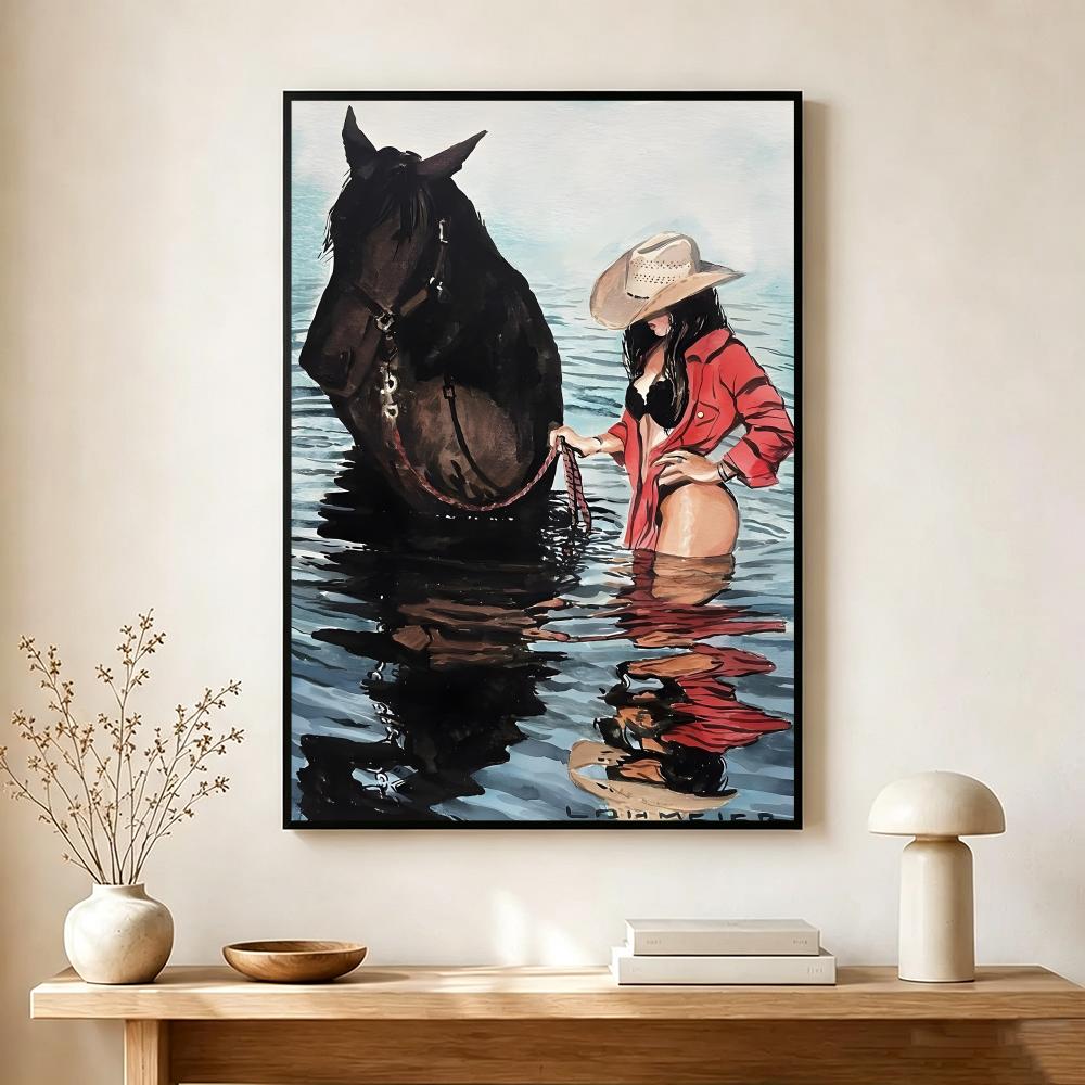 Póster con temática de vaquera - Vintage Collectible Posters reseña y precio