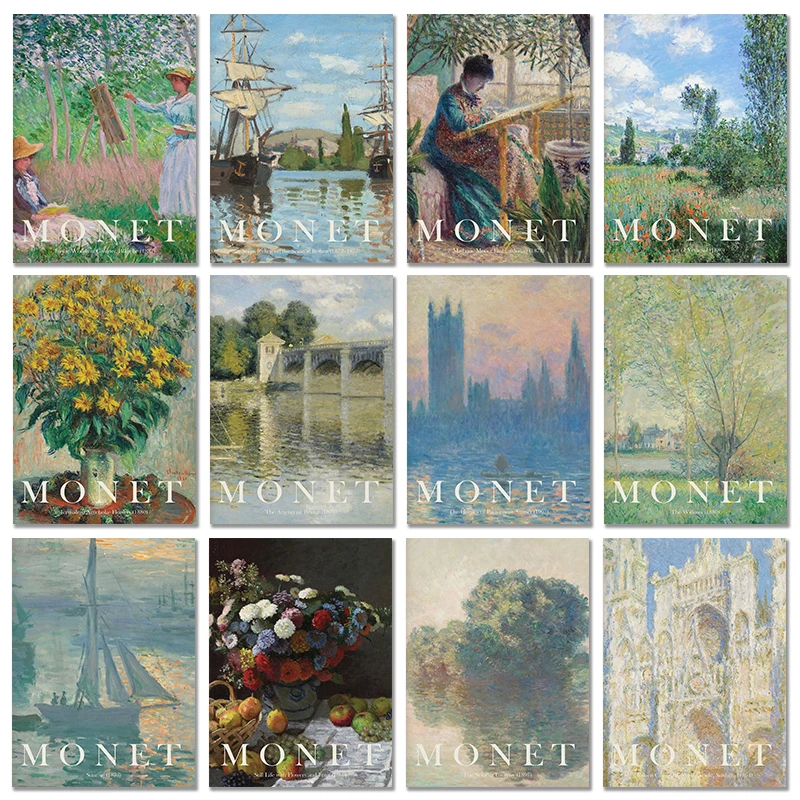 Vintage Claude Monet famoso ar - Vintage Collectible Posters reseña y precio